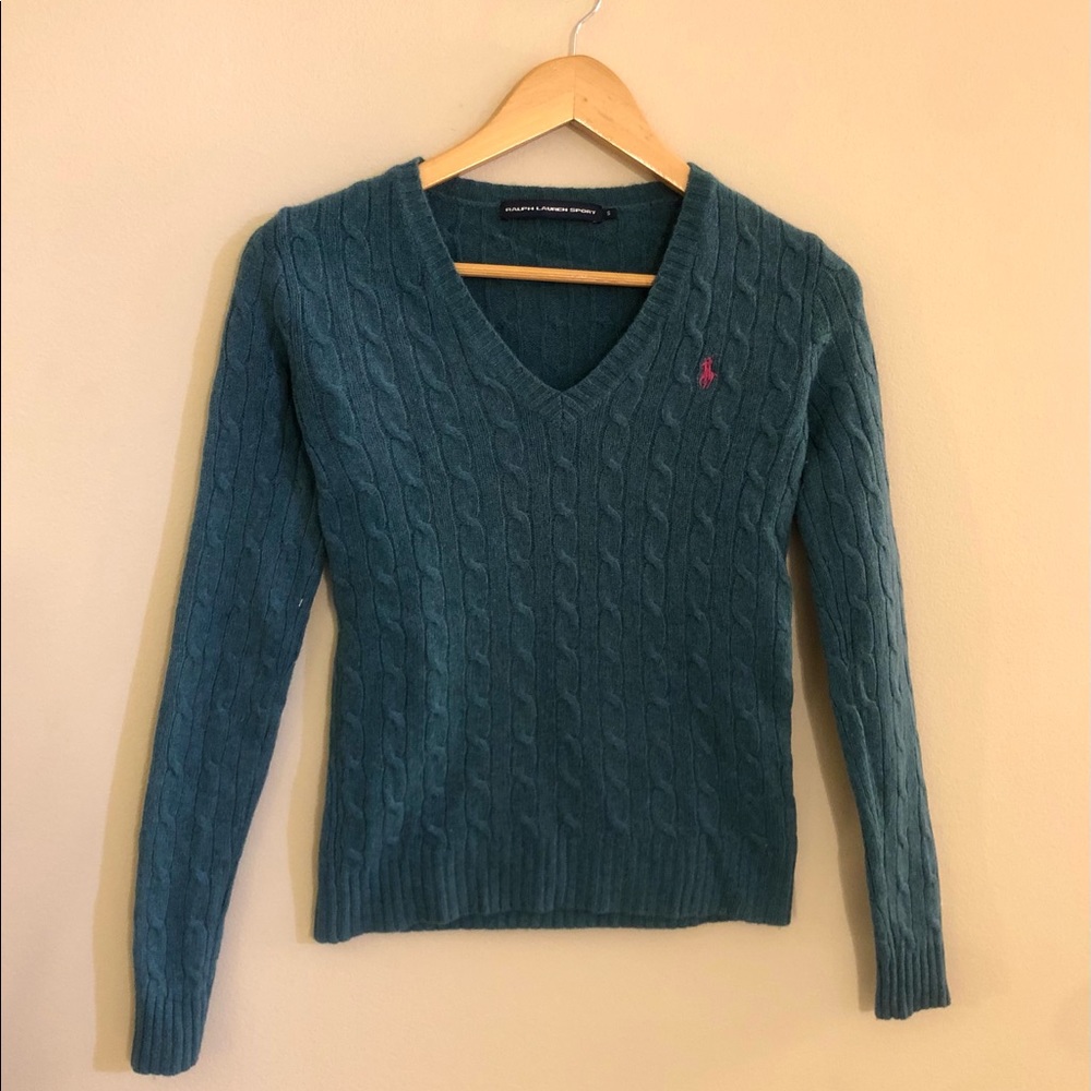 Ralph Lauren Sports V-neck Wool Sweater